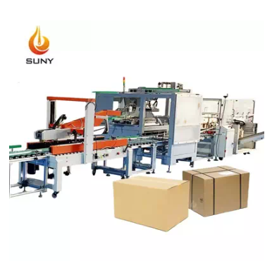 What equipment does the cartoning line include?