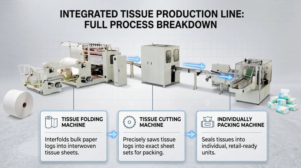 Automatic Cotton Tissue Making Machine stru