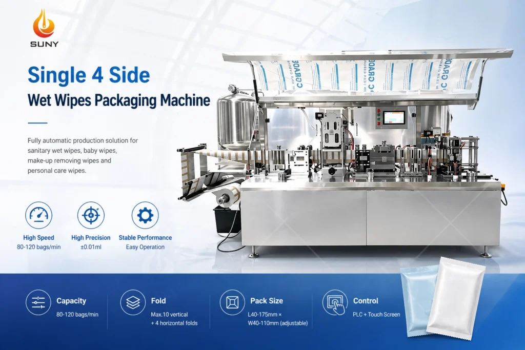 Single 4 Side Wet Wipes Machine main detail