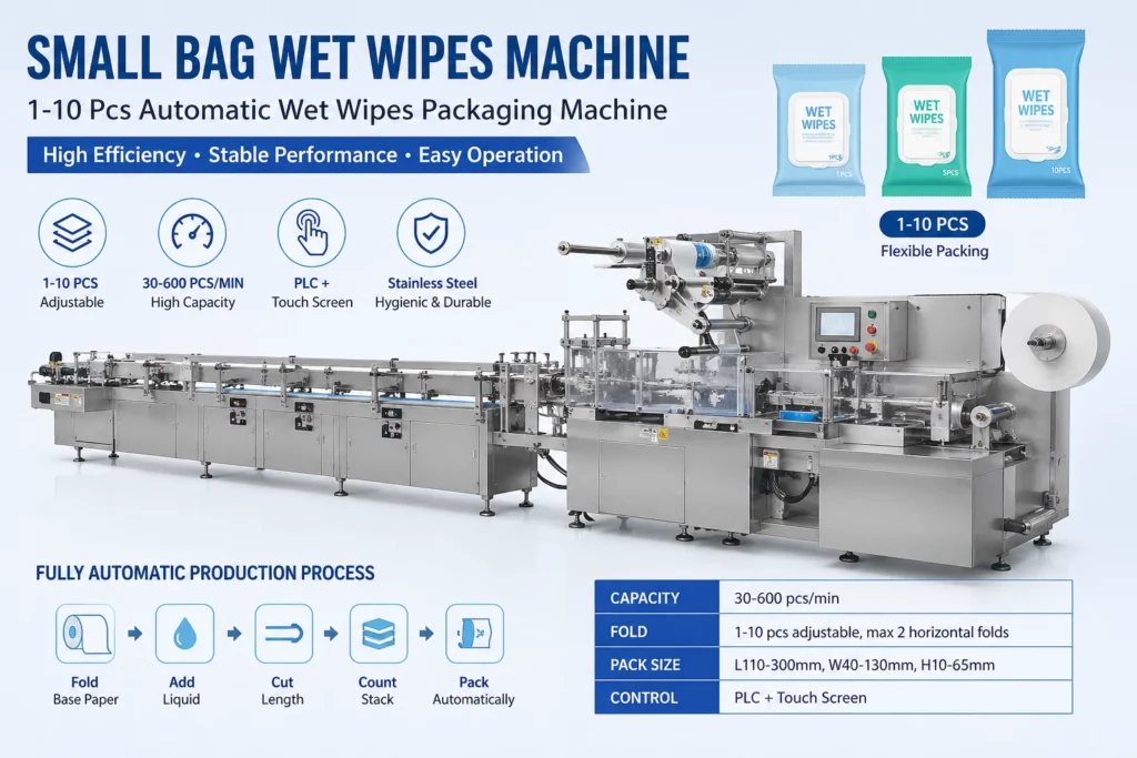 Small Bag Wet Wipes Machine detail