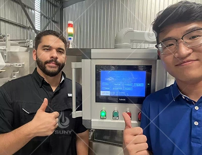 Wet Wipes Machine Site for Customer in Dominican Republic