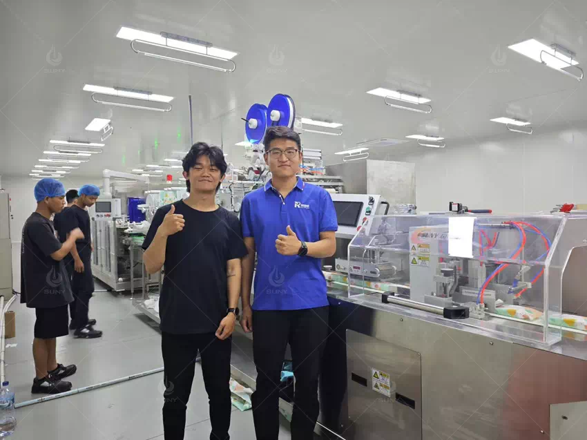 indonesia-wet-wipes-machine-customer-site